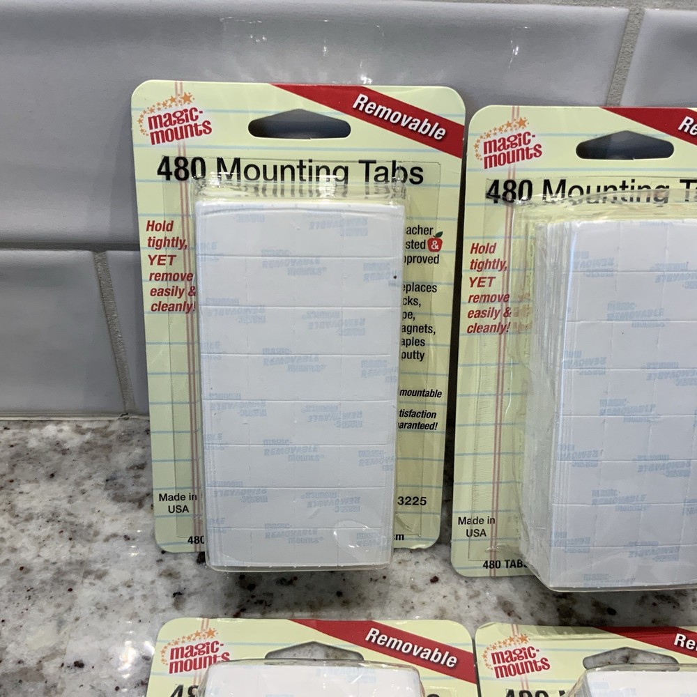 Magic Mounts Removable Chart Mounts, & mounting tabs open box Lot of 4