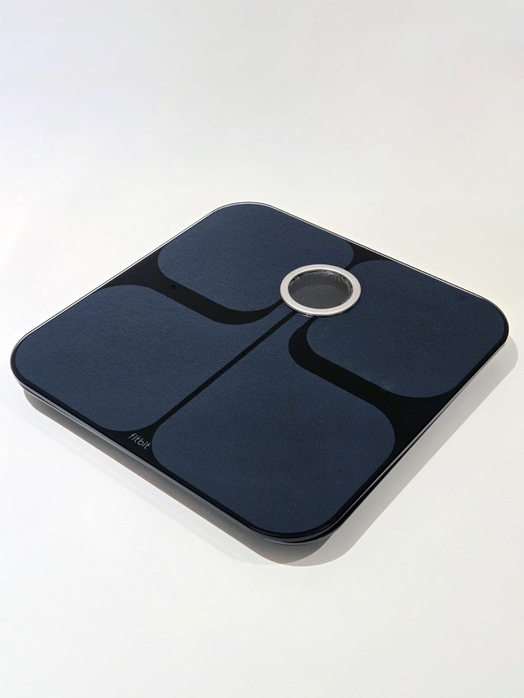 Fitbit Aria Wi-Fi Digital Smart Scale Black, Model FB201B, BMI Measurement Sync