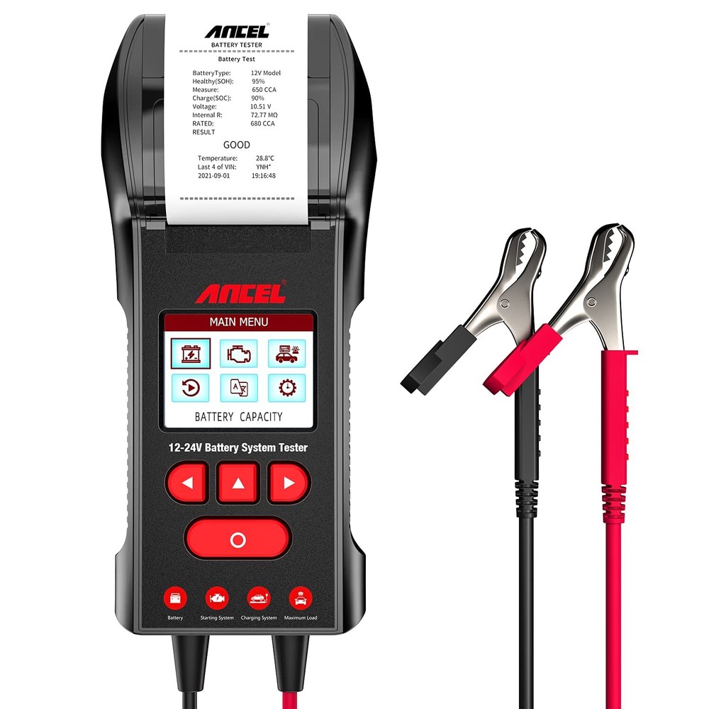 Ancel BST600 Digital Car Battery Load Tester Charging Cranking System Analyzer