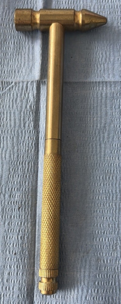 Vintage Brass Hammer And Screwdriver Nesting Combo