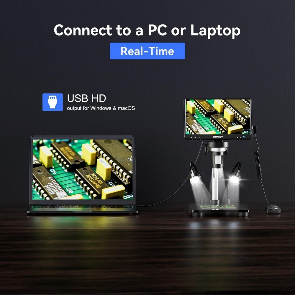 LED Lighted Microscope with 1200X Magnification for Precision Observations