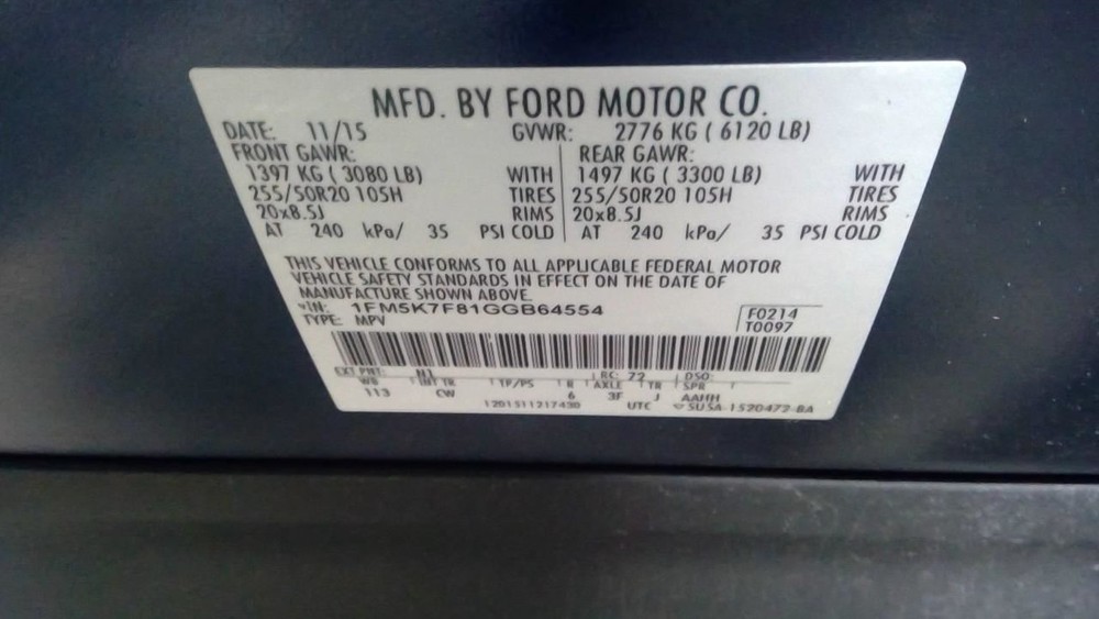 Shifter EXPLORER 2016 Transmission Shift 5592452