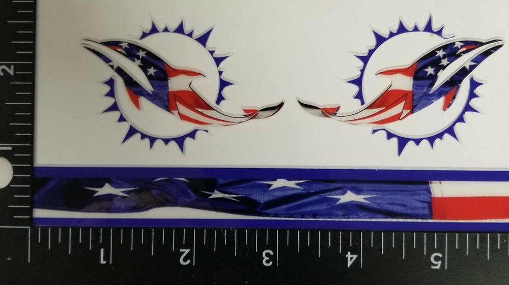 MIAMI DOLPHINS Flag Mini Helmet Decals