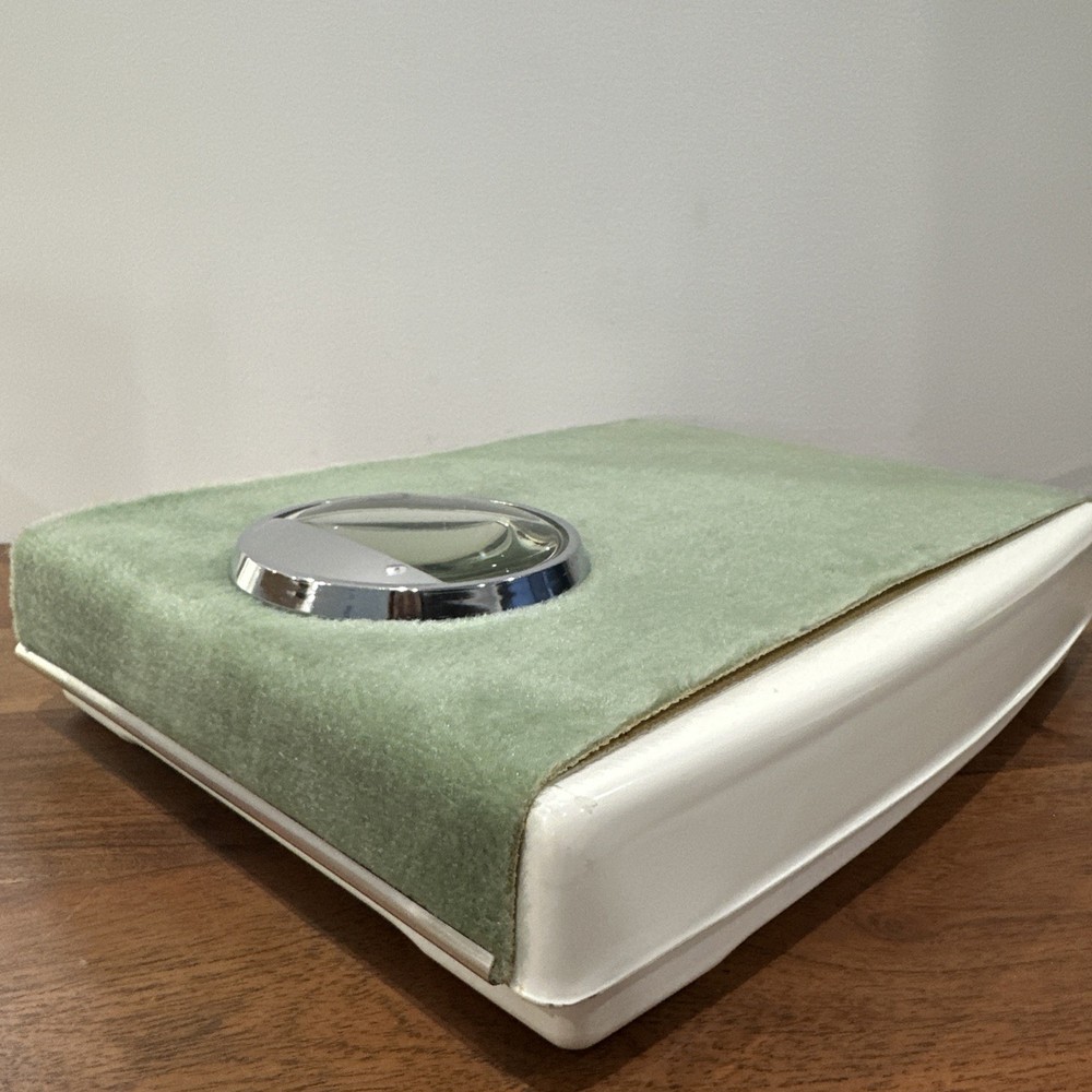 Vintage Green Salter Bathroom Scale Nice Retro Decor Adjustable Reading Working