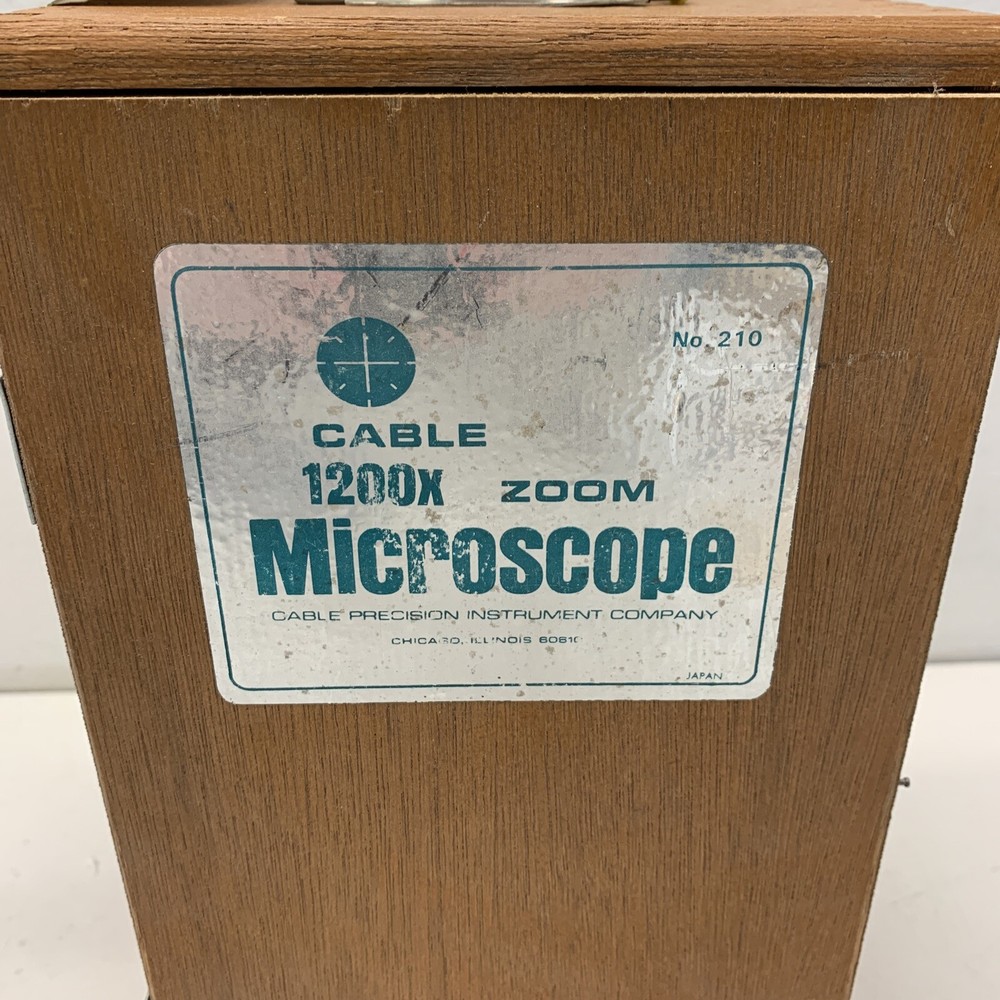 Vintage Cable Microscope 1200x Zoom Non Functioning Plus Slides