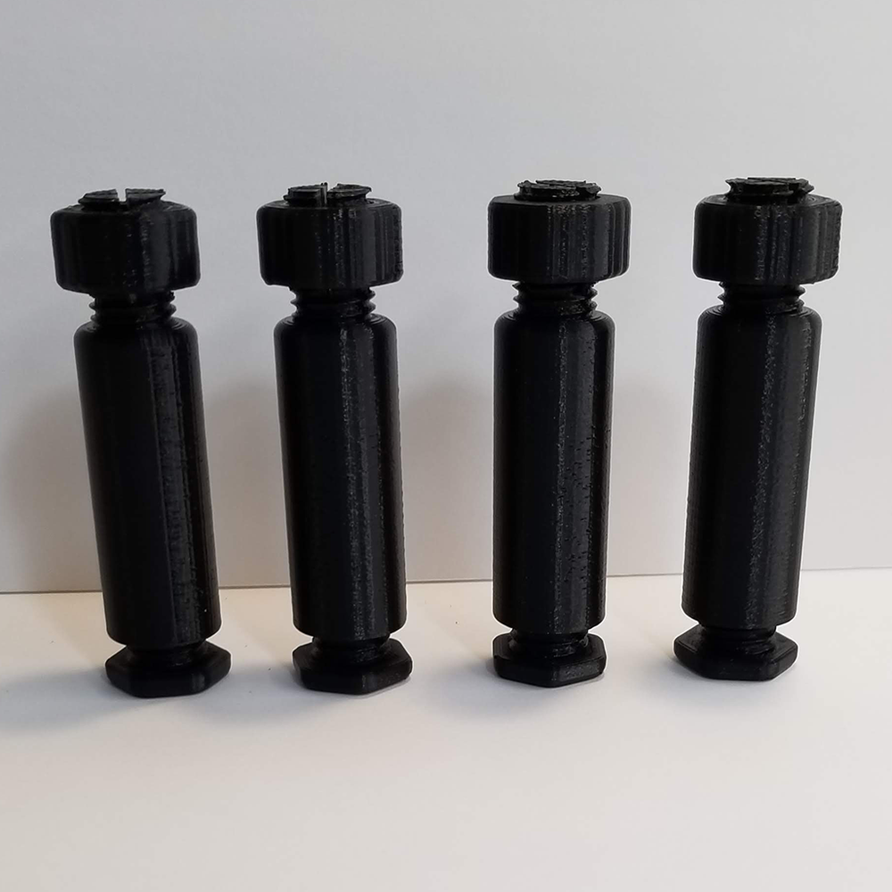 Egg Crate Adjustable Height Legs - 3D Printed - PETG