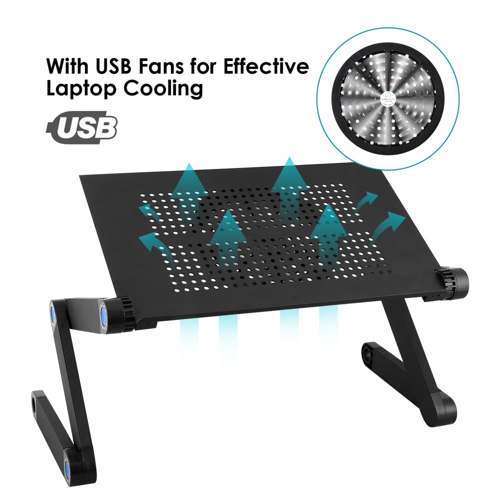 Portable Adjustable Height Laptop Stand Notebook Tablet Holder Fold Desk Table