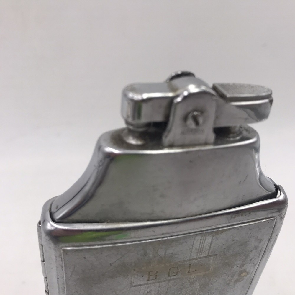 ART DECO RONSON MASTERCASE LIGHTER AND CIGARETTE CASE COMBO Inscribed