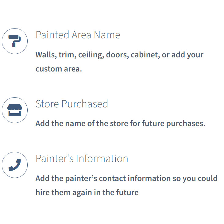 Paint Color Tracker Organizer PaintNotes Home Paint Color Information