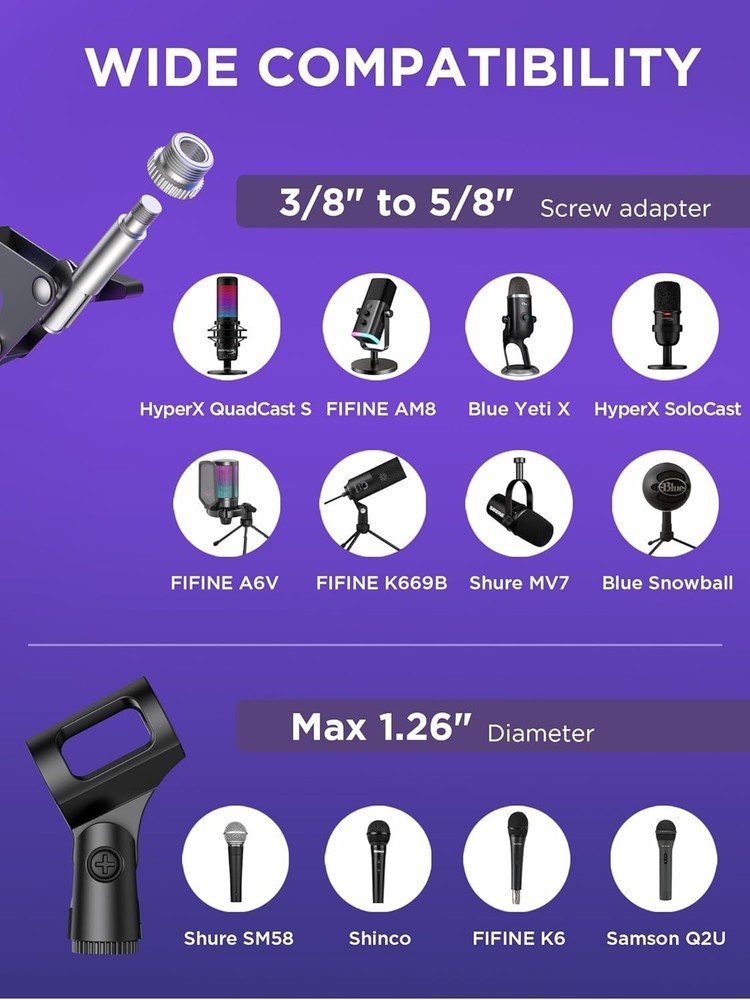 Heavy Duty Mic Stand & Pop Filter