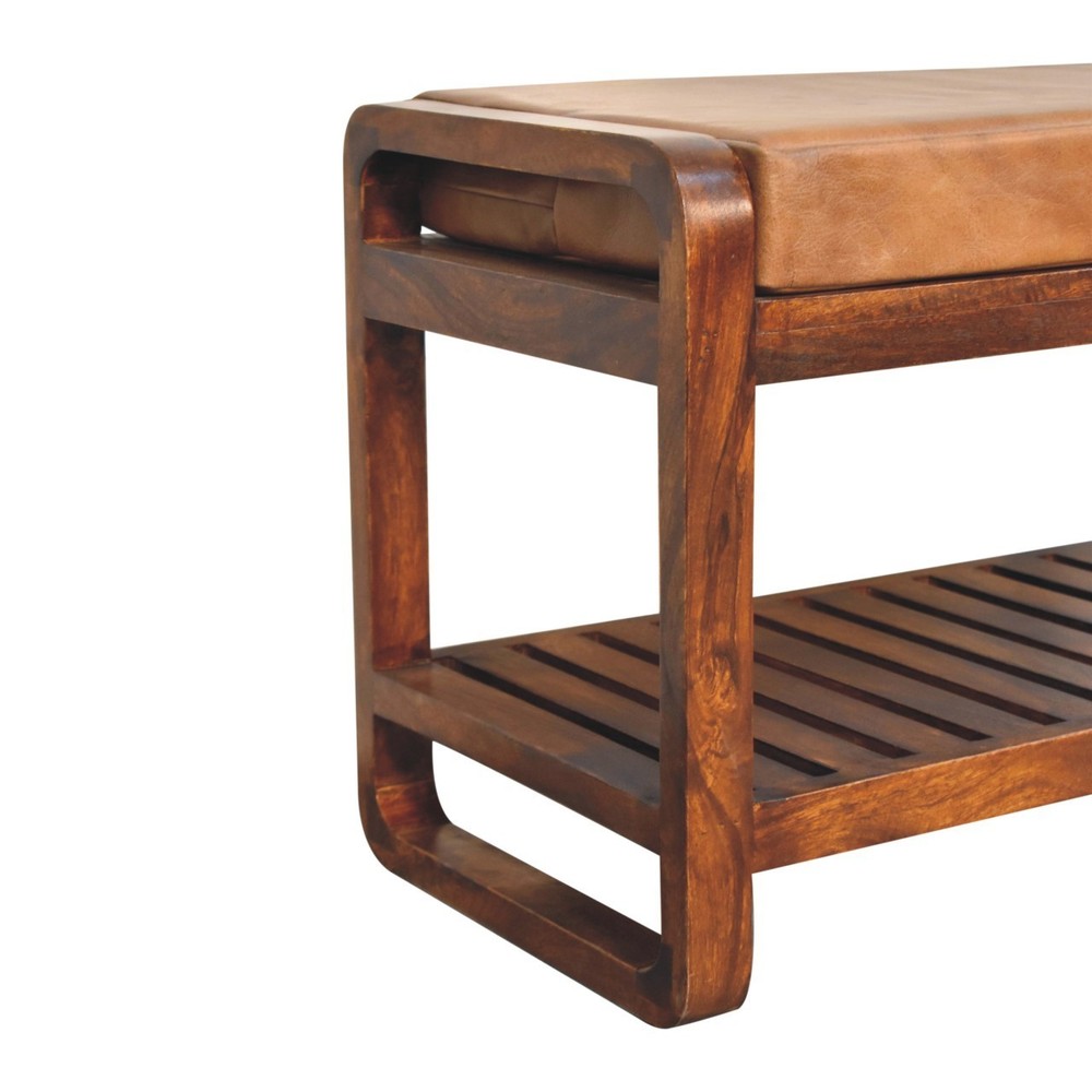 Solid Wood Entryway Bench