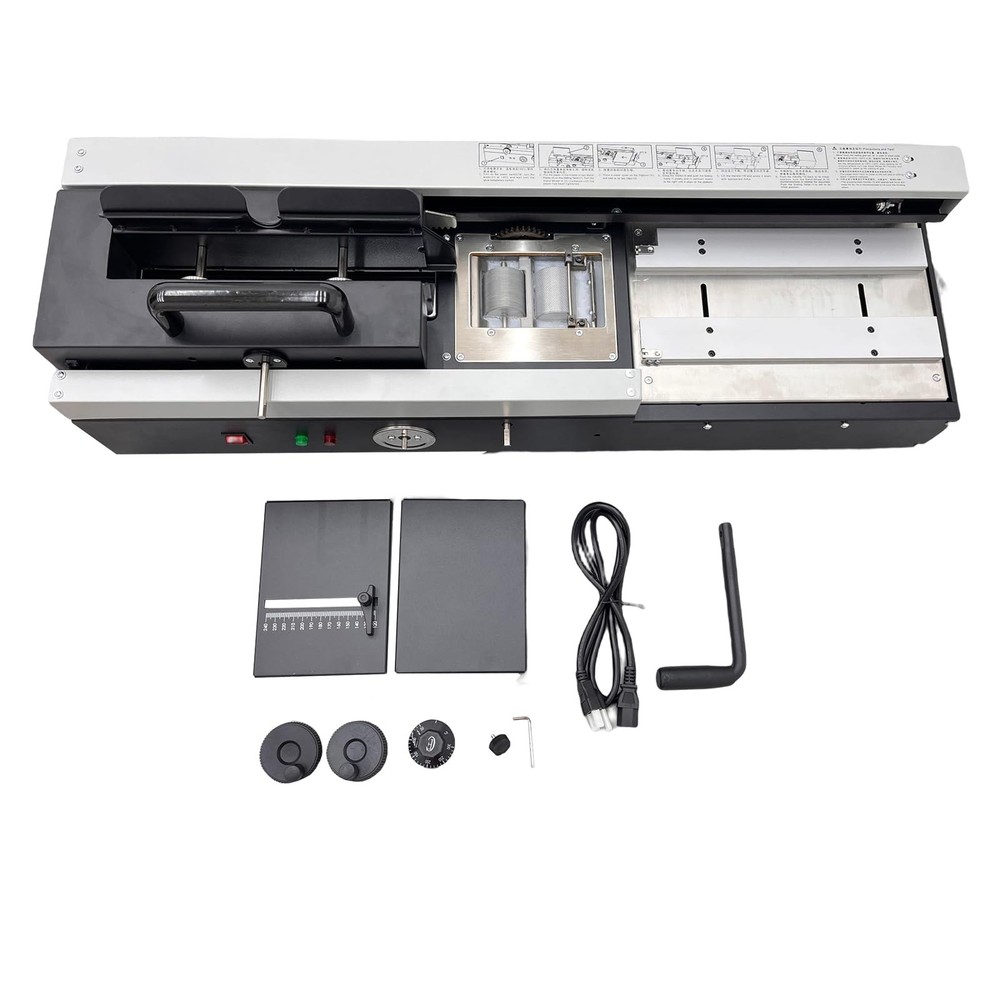 A4 Hot Melt Glue Binding Machine Manual Desktop Book Binder Double Rollers 110V