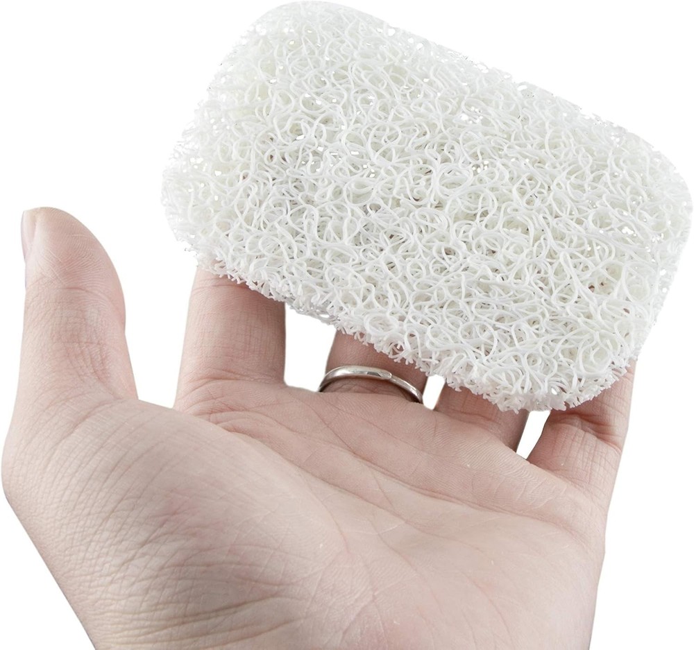 4 Pack White Soap Saver Holders - Self Draining, Non-Slip Bath Accessory