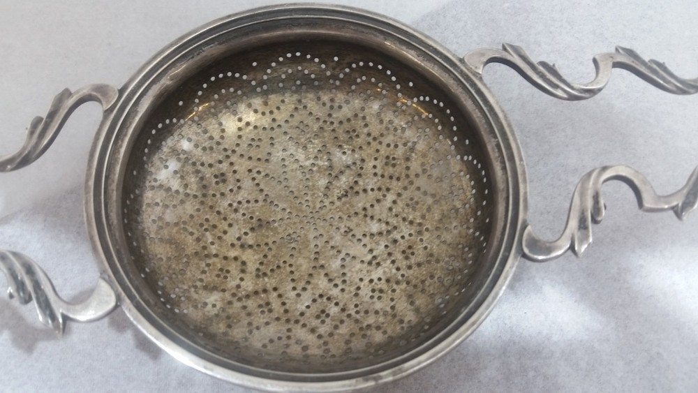 ENGLISH GEORGIAN STERLING SILVER  STRAINER  1790'S