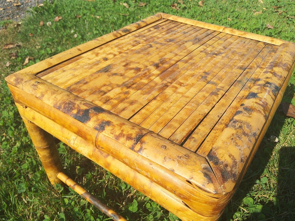 Bamboo Golden Brown Foot Stool