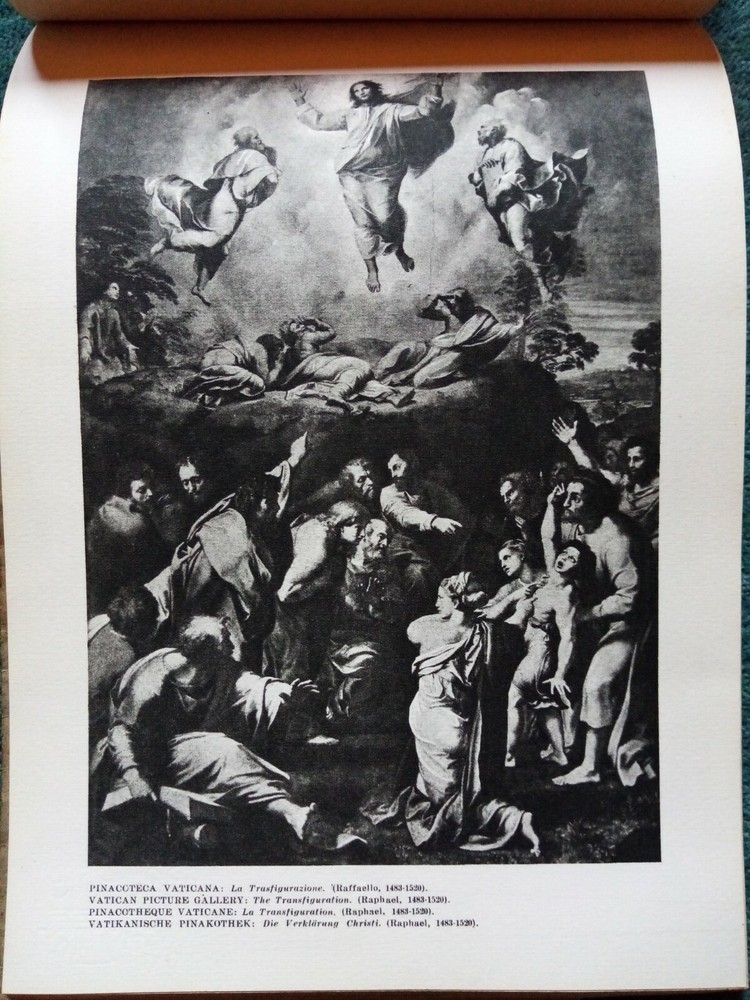 Rc1 Ephemera 1945 book plate the transfiguration raphael
