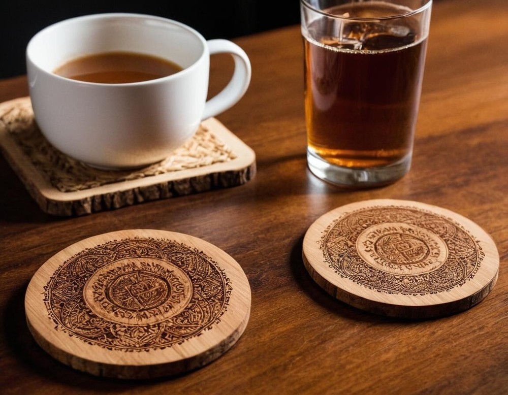 Personalized Laser Engraved Wooden Coasters