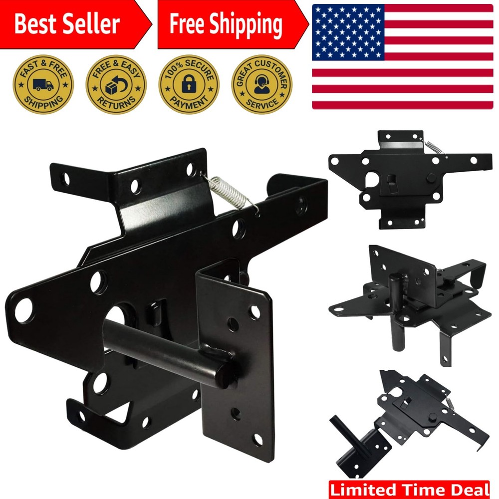 Self-Locking Heavy Duty Gate Latch for Secure Pool & Yard | Easy Install