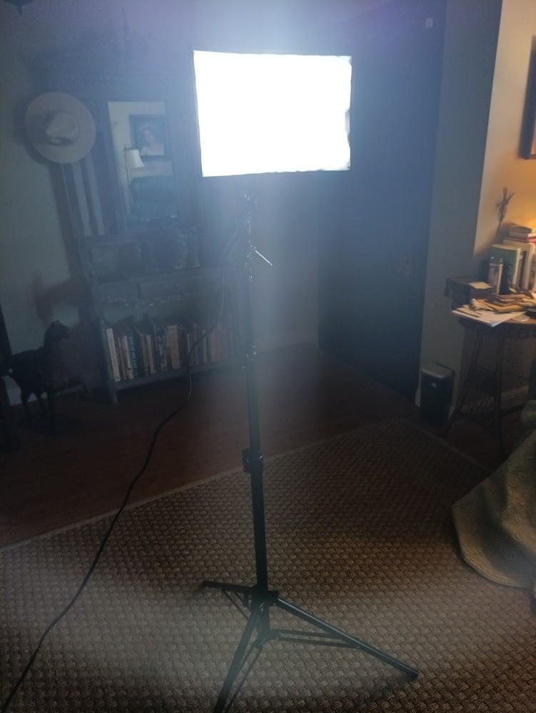 Flashpoint 7' 3 Section Aluminum Light Stands With Light and Diffuser (2)