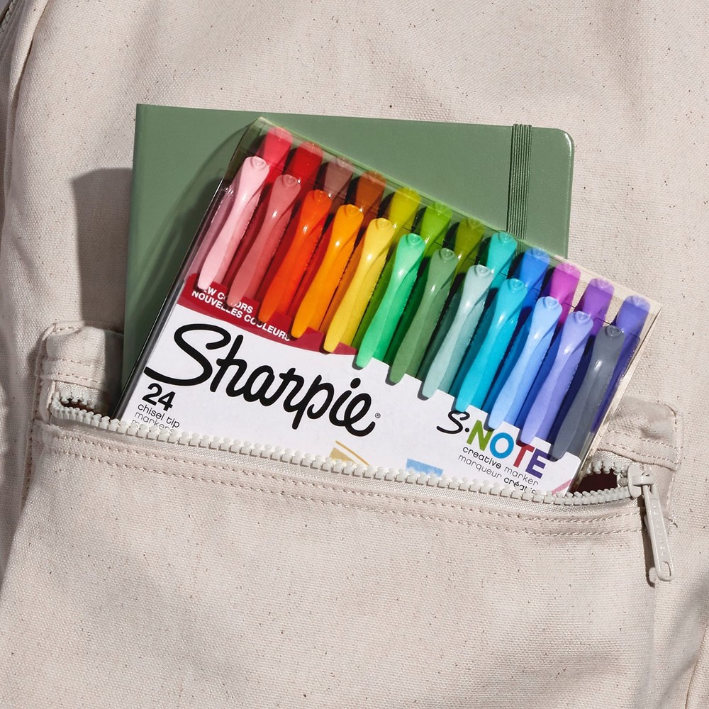 Sharpie S-Note Creative Markers, Pastel 1 Count (Pack of 24), Assorted Colors