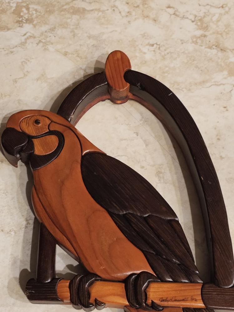 Wooden Parrot Decor