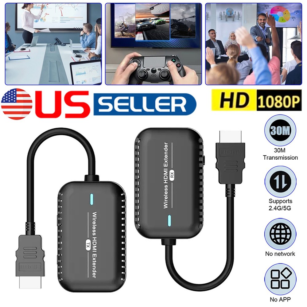 5G 4K Wireless HDMI Video Transmitter Receiver Extender Display for TV Stick US