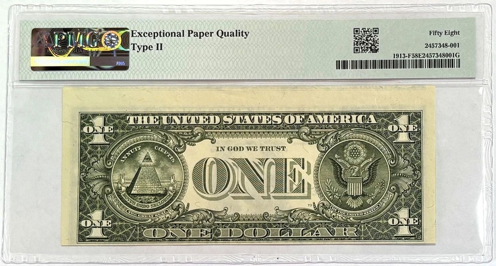PMG58 EPQ TYPE2 INVERTED OVERPRINT ERROR 6520B
