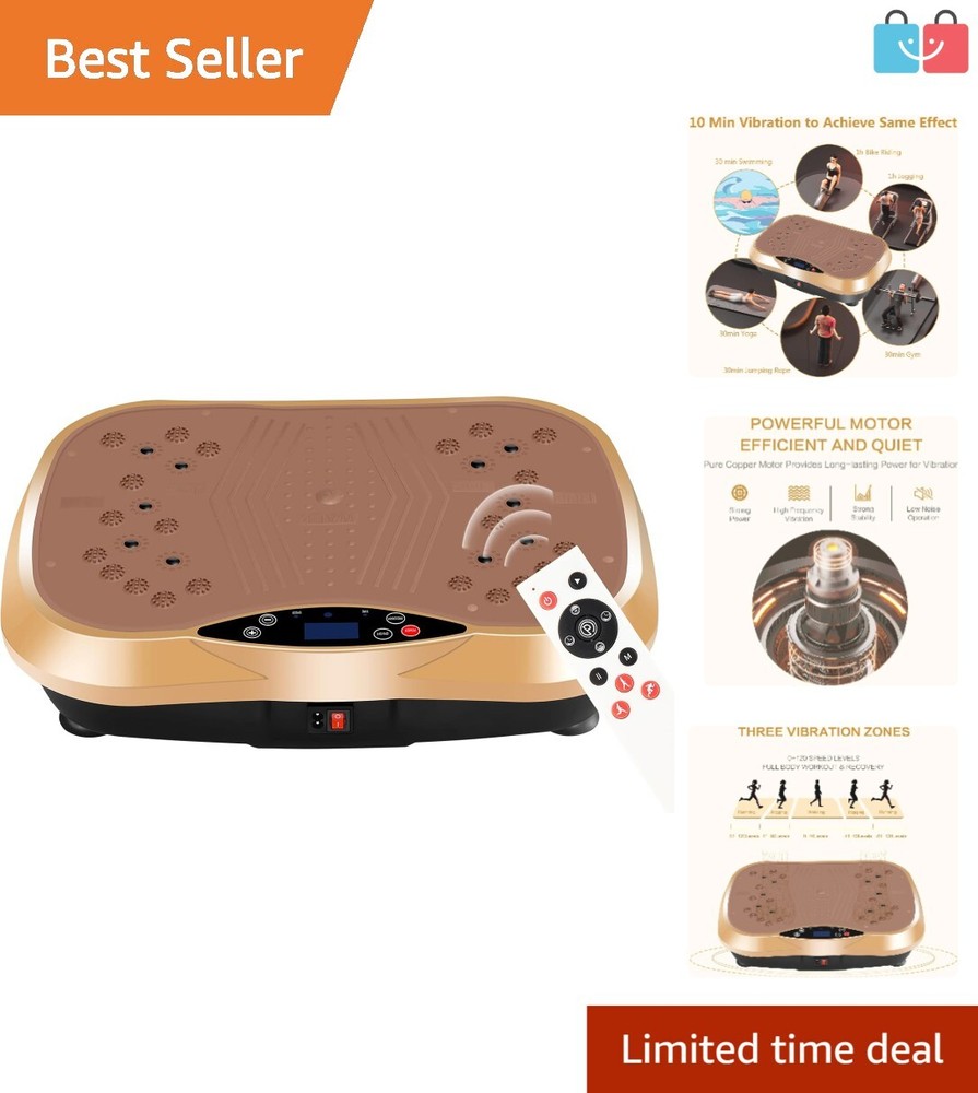 Vibration Plate Exercise Machine for Full-Body Workout & Toning - Remote Control
