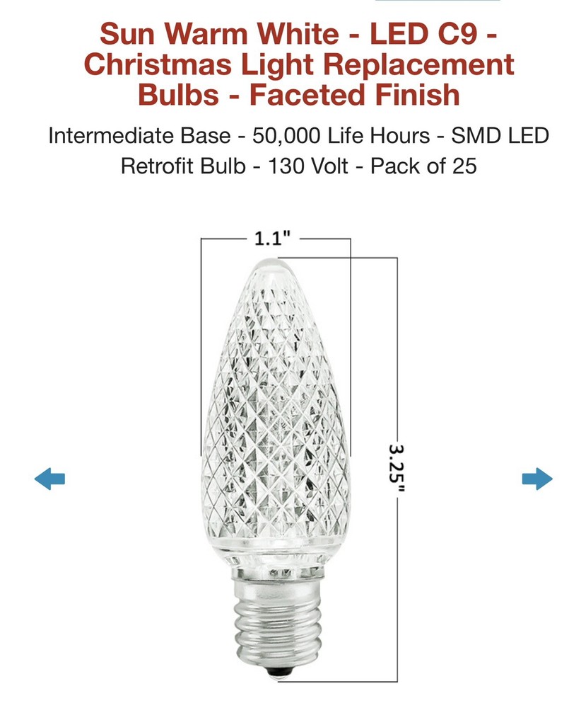 49 LED C9 Bulbs with Light Stringers