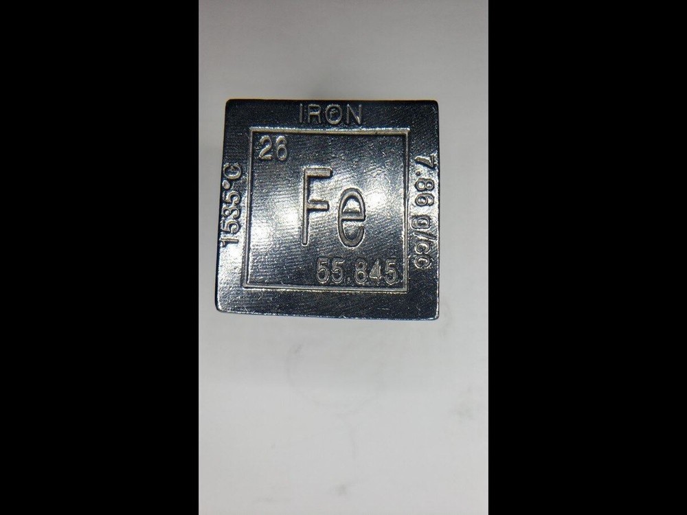 Elemental Cube Collection: 1.25 Inch Solid Iron Cube