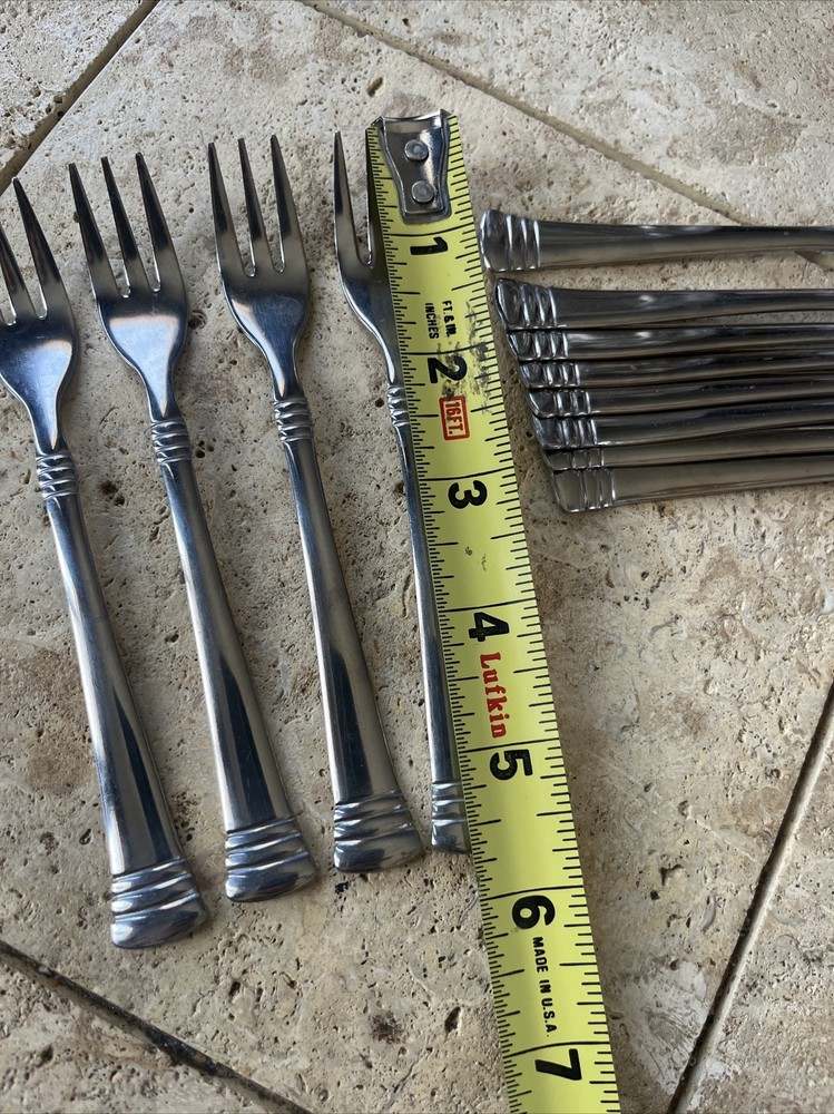 4 Cambridge Silversmiths Stainless CODIE Cocktail/Seafood Forks 3 Sets Ava