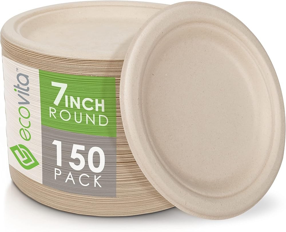 postable Paper Plates [.] – 150 Disposable Plates Eco