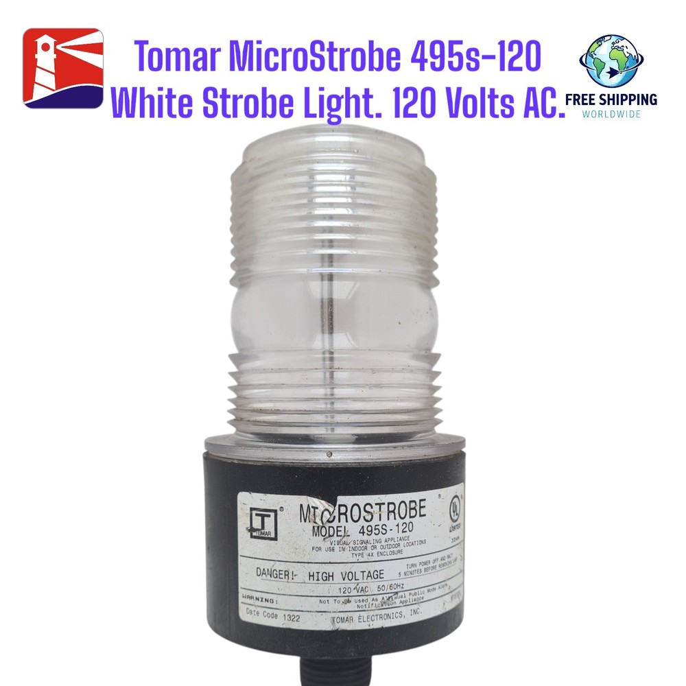 Tomar MicroStrobe 495s-120 White Strobe Light. 120 Volts AC.