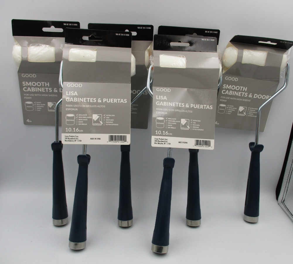 (6) Linzer Good 4" Paint Rollers Smooth Cabinets & Doors