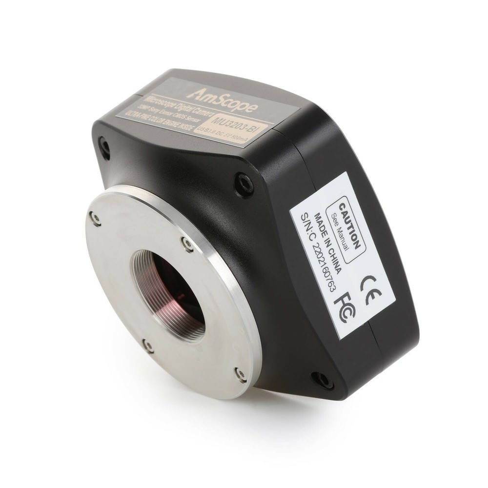 Amscope 32MP USB 3.0 Back-illuminated Color CMOS C-Mount Microscope Camera