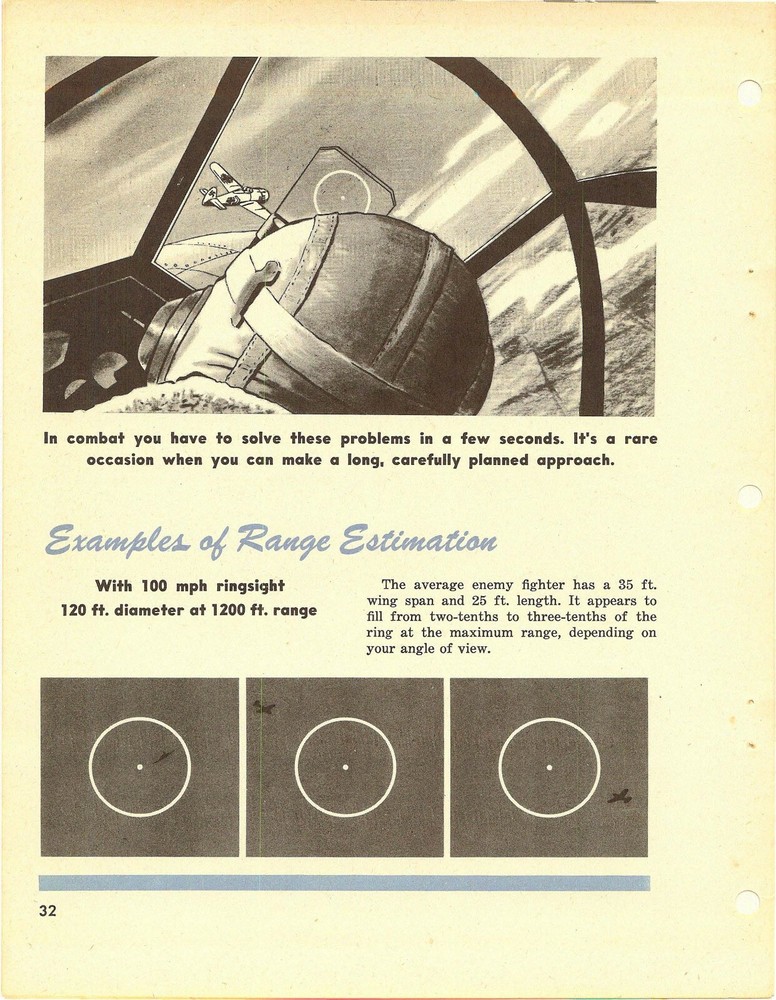 REPRINT "FIGHTER GUNNERY" AIR FORCES TRAINING COMMAND 1944 120p