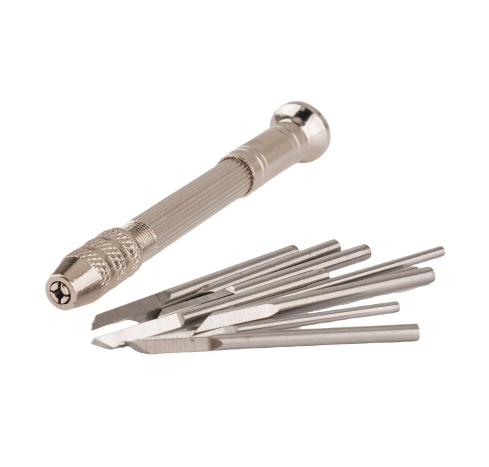 10PCS Wood Carving Chisel Tools Blade Micro Head Handmade Olive DIY Hand Set