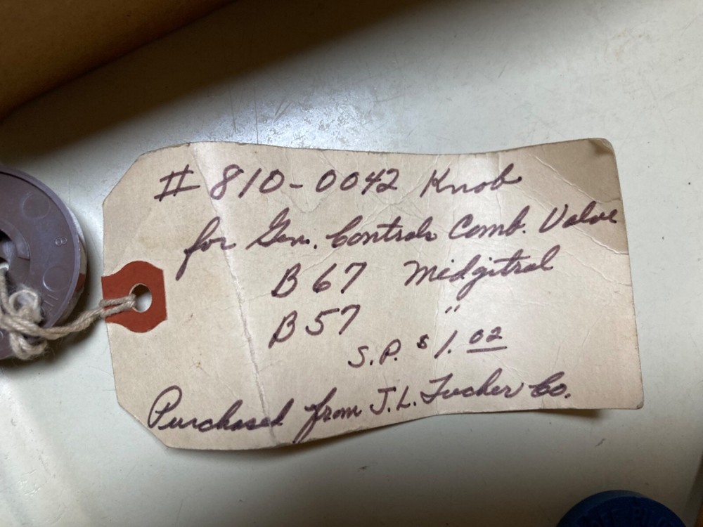 General Controls B67 & B57 Control Valve Knob