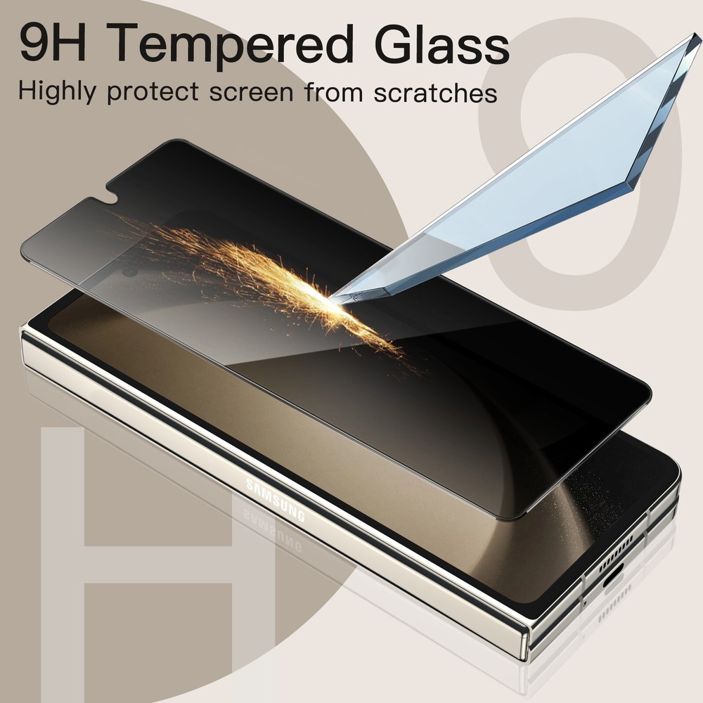 JETech Front Privacy Screen Protector for Samsung Galaxy Z Fold 5, 2-Pack