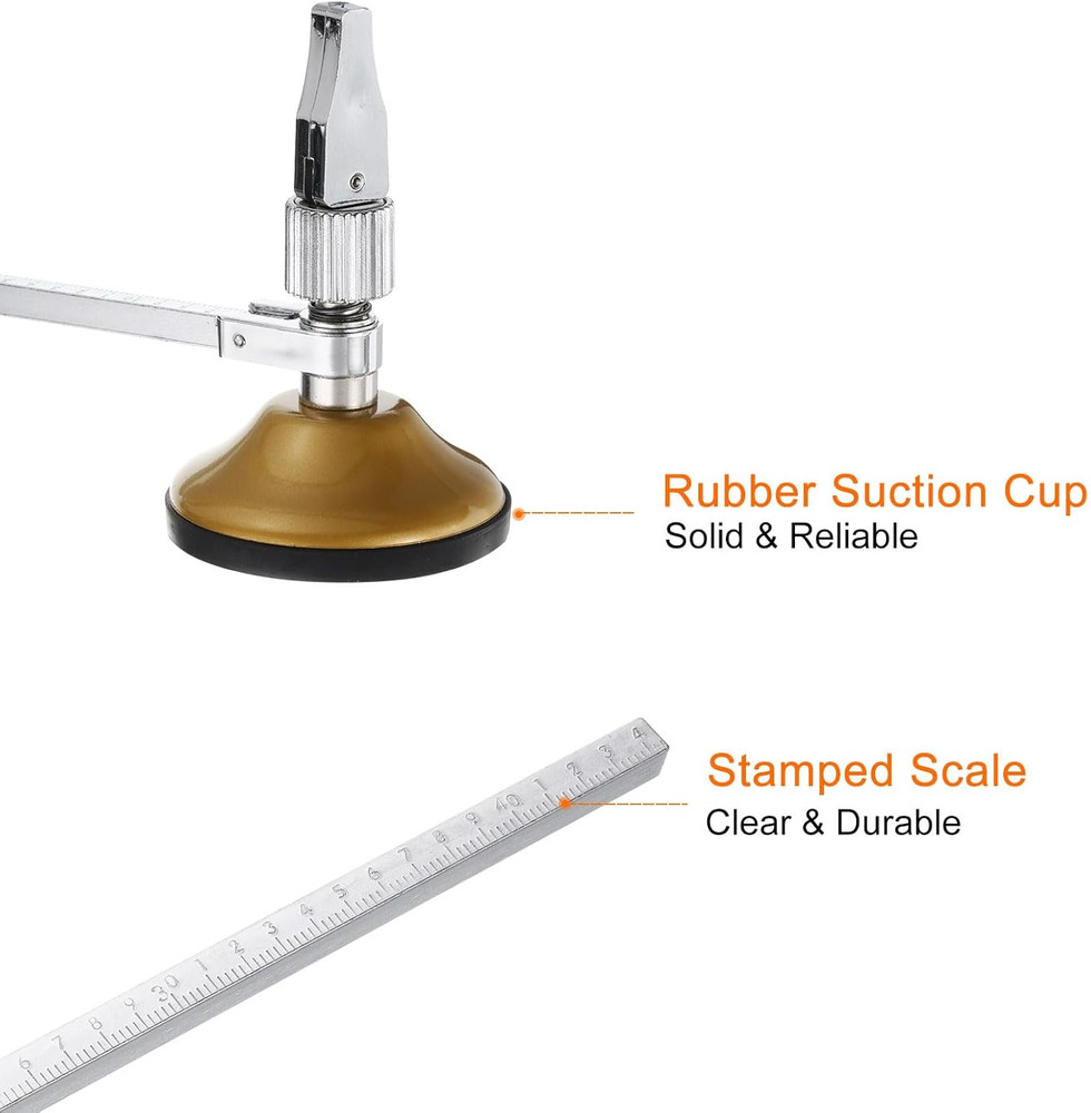 Circular Glass Cutter 1.4"-7.9" Cutting Radius Adjustable Precise Cutting Compas