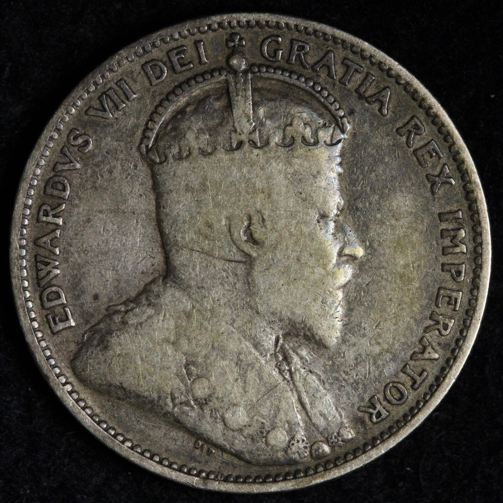 1909 Canada SILVER Twenty Five Cents E330 KATCH