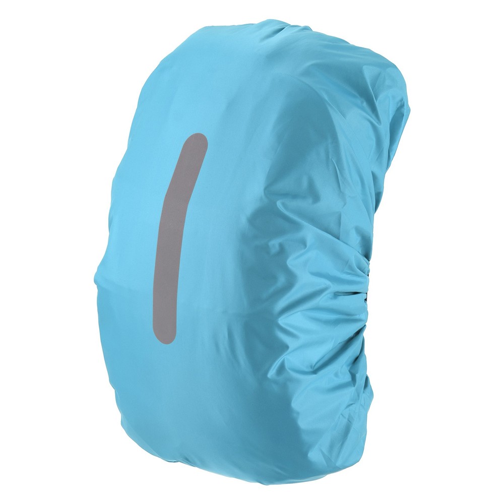 75L-85L Backpack Rain Cover with A Vertical Reflective Strap [Lake Blue]