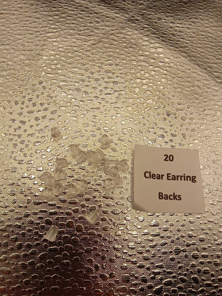 Clear Earring Backs - Rubber earring backs - 20 Count