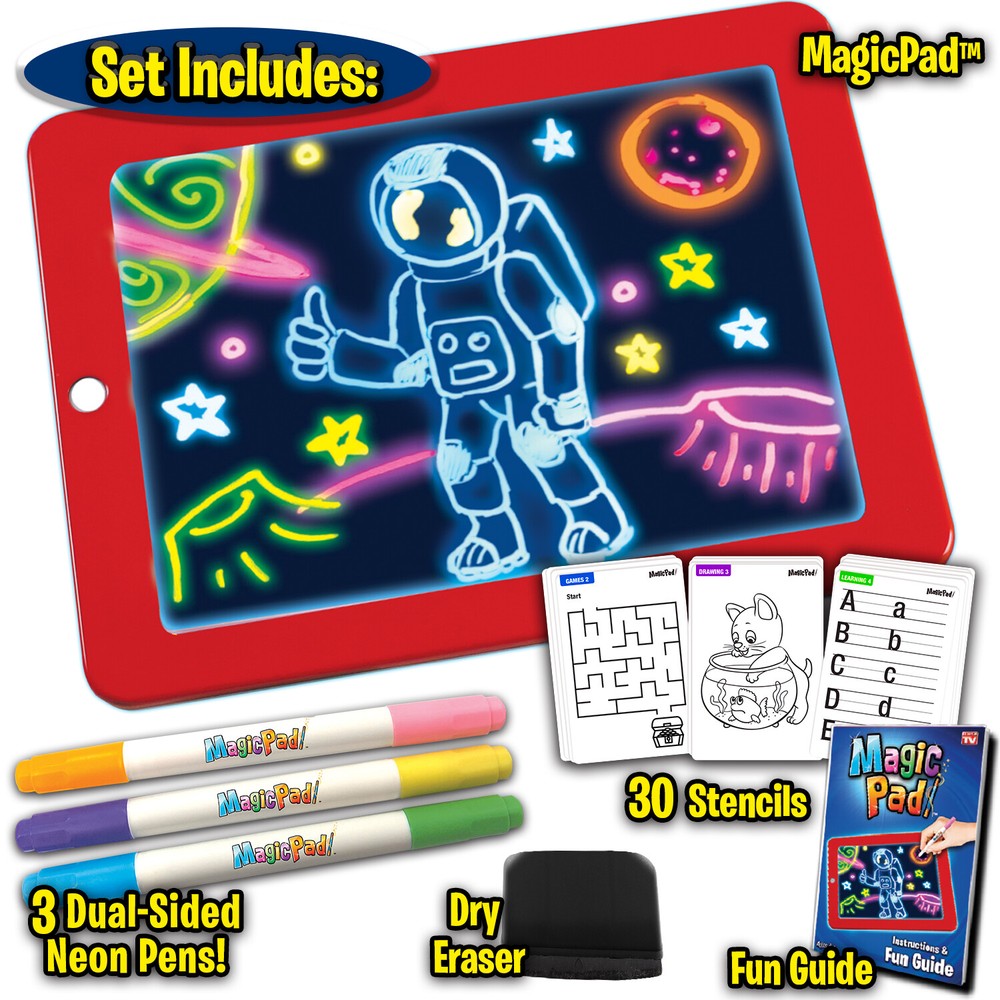 Magic Pad Light Up Drawing Pad! Sparks Creativity Makes Learning Fun Glow!