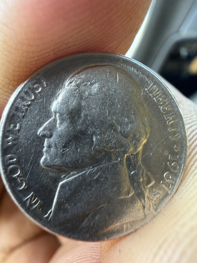 1987 Jefferson Nickel, P Mint Mark, Multiple Errors