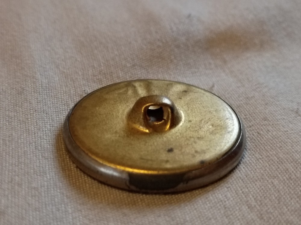 Antique Ship Metal Picture Button.