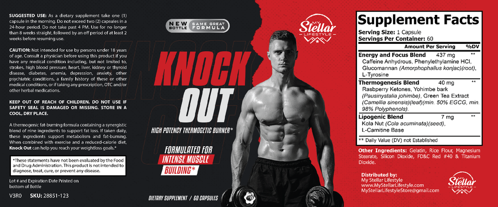 Knock Out, instant fat burner-60 Capsules