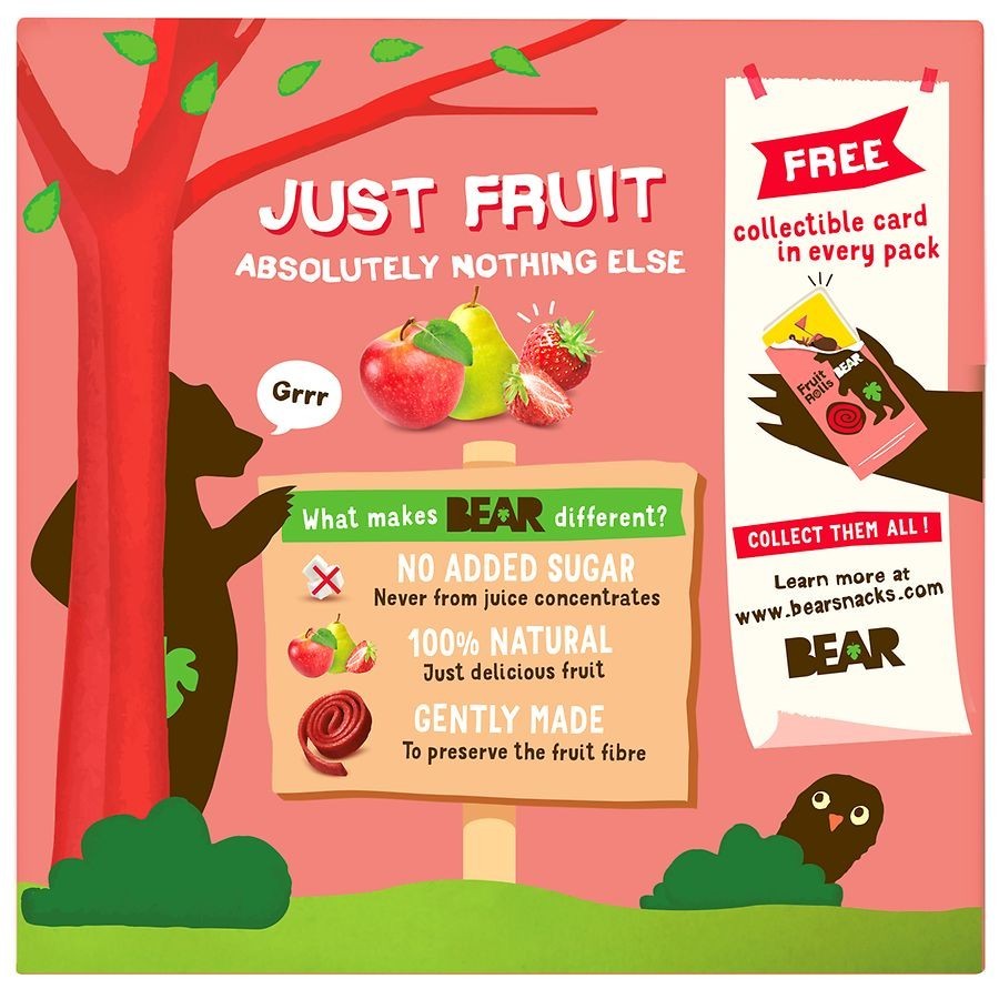 BEAR Fruit Rolls Strawberry 3.5 oz