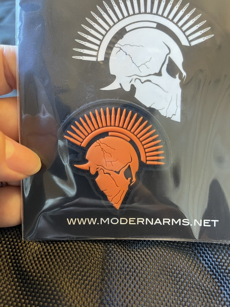 Spartan Mini-Orange Tactical Morale Patch, Modern Arms, PVC