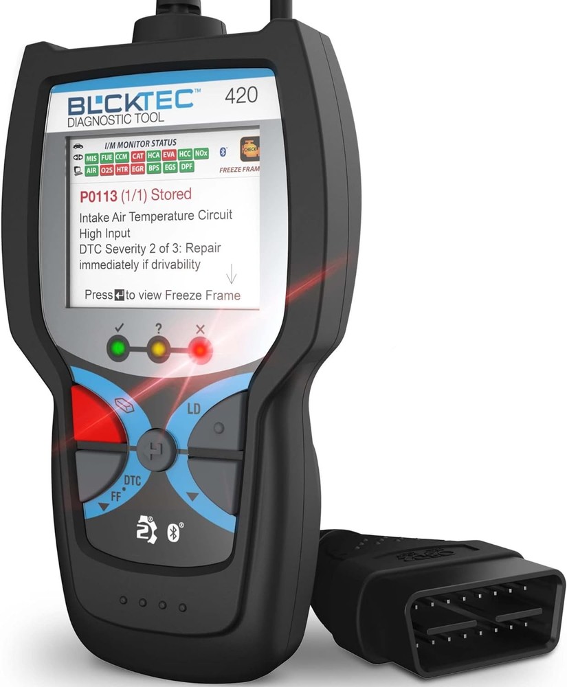 BLCKTEC 420 Bluetooth OBD2 Scanner Diagnostic Tool - Vehicle Code Reader for Car